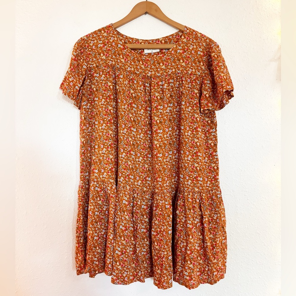 Aura The Perfect Moment Rust Floral Print Dress
Large